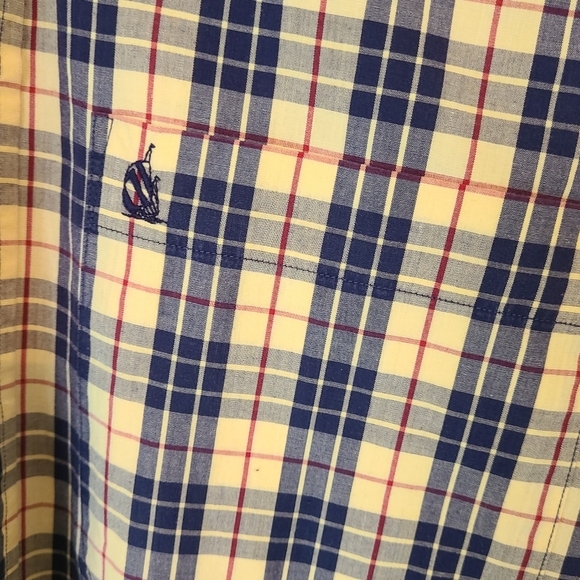 (081) Nautica Men's Long Sleeve Dress Shirt, Size: Small / Petite Color: Yellow - Picture 4 of 14